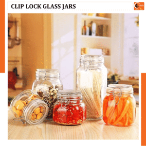 CLIP LOCK GLASS JARS